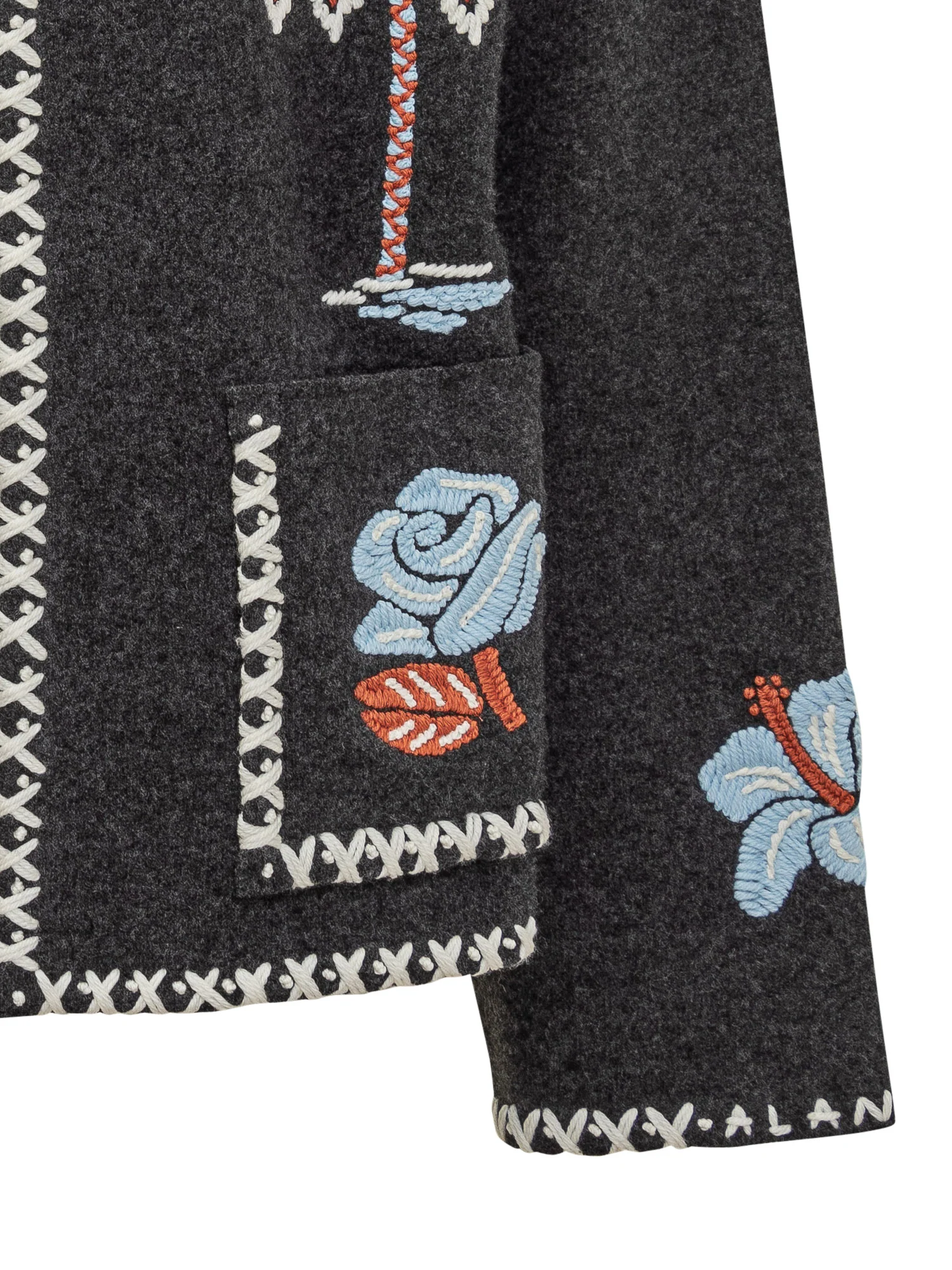 Alanui Giacca Ricamata con Motivo Palme - Image 4