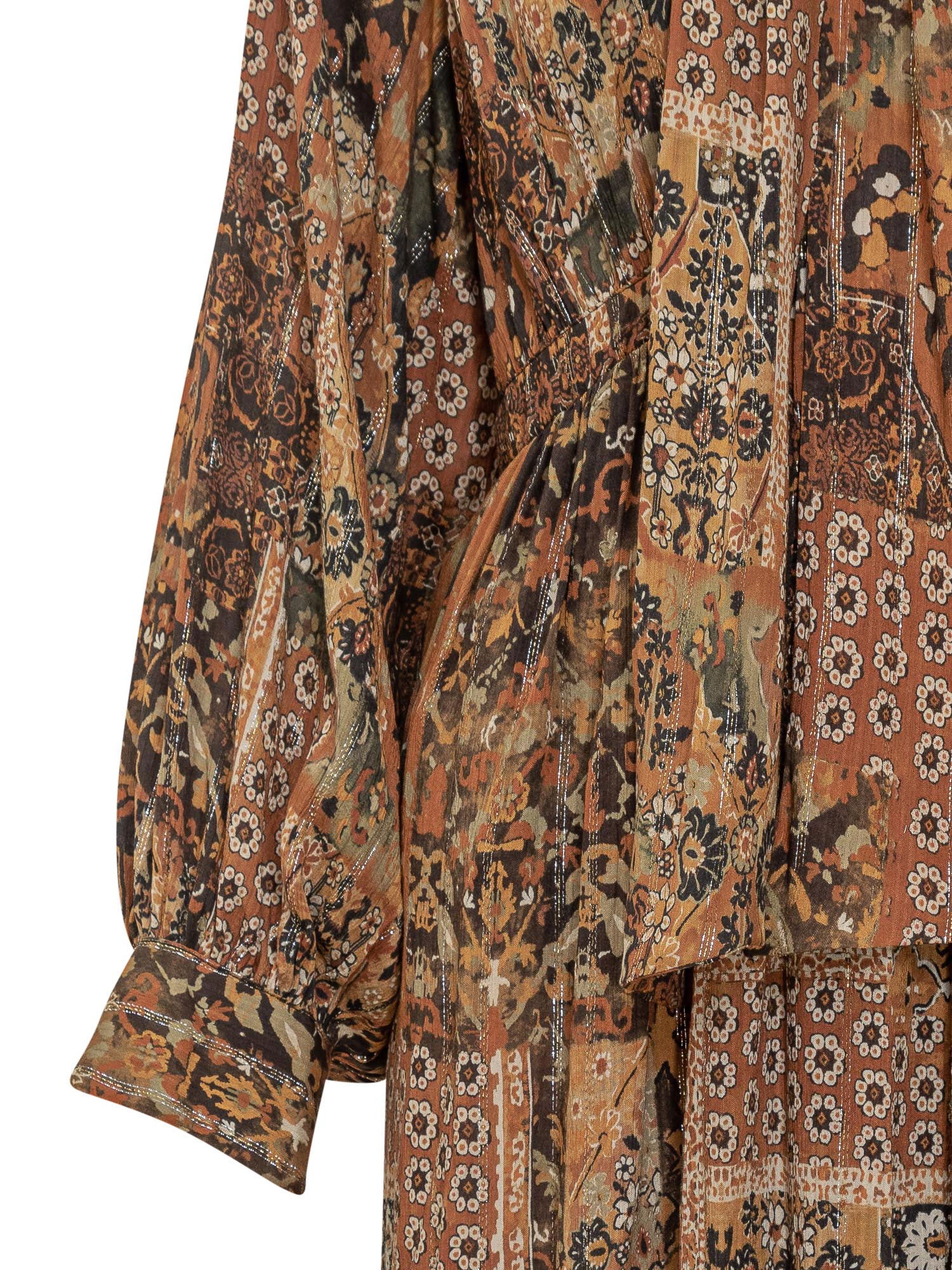 Ba&sh Abito Lungo con Stampa Patchwork - Image 4