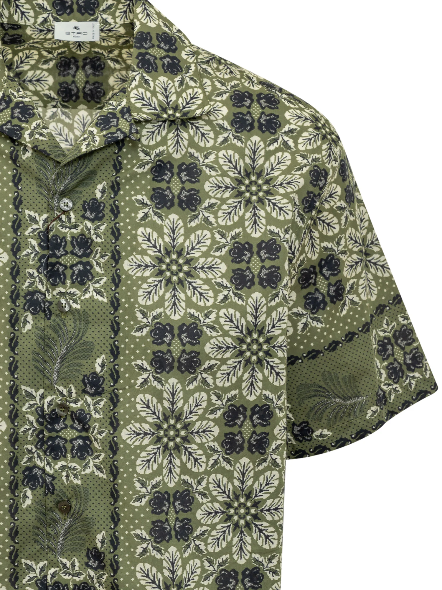 Camicia Bowling con Stampa Foliage Floreale - Image 3